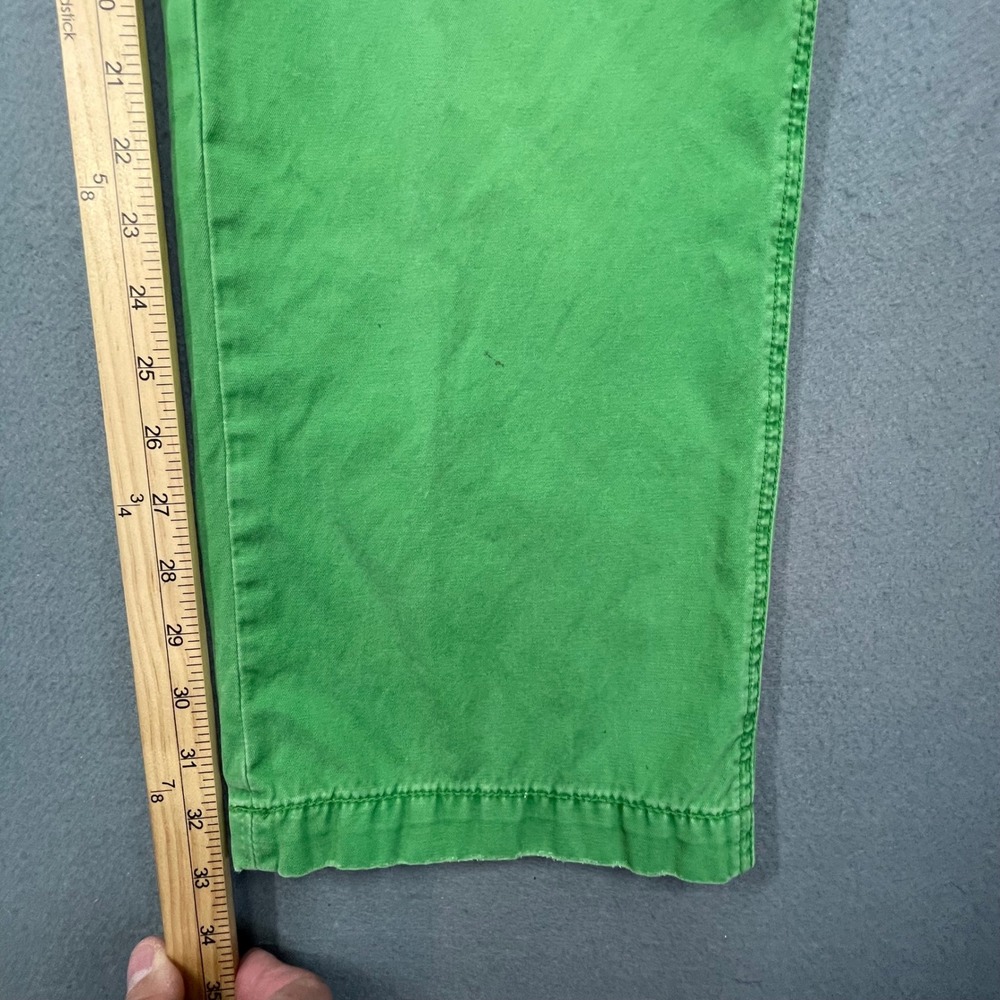 Polo Ralph Lauren Green Officer Trousers Straight Leg Chino Mens 34x34 - Picture 10 of 11